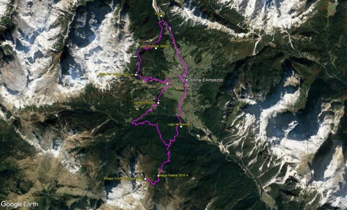 Percorso Rifugio Croda Da lago