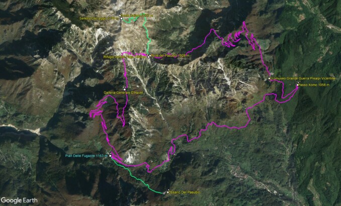 Percorso Monte Pasubio